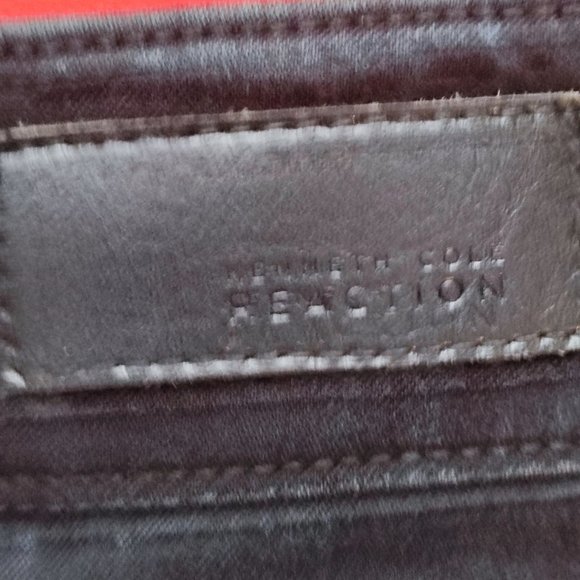 Kenneth Cole Reflection skinny jeans black with zipper design women's size 10 - Picture 8 of 9